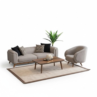 Couchgarnitur Sofa 3 Sitzer Sessel Couchtisch Polstercouch Stoffsofa