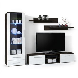 Hochglanz TV-StÃ¤nder Wohnzimmer Schwarz Lowboard Modern Einrichtung Holz MÃ¶bel