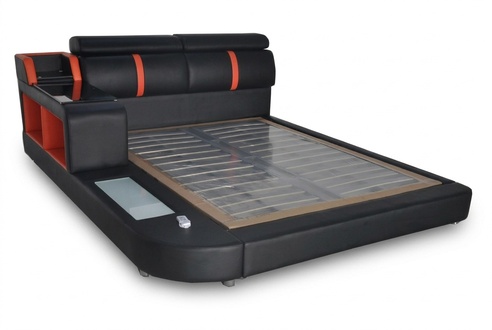Design Luxus Bett Polster Ehe Moderne Hotel Leder Betten 140/160/180/200