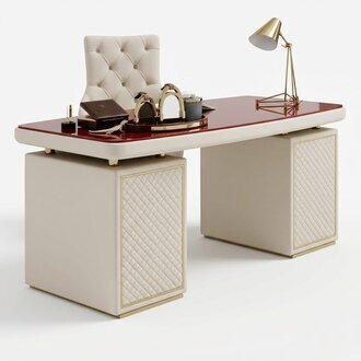 Design Tisch SekretÃ¤r Luxus Schreib BÃ¼ro Metall Hochglanz Tische Holz