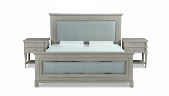 Doppelbett Schlafzimmer Hotel Ehe Luxus Bett 2x Nachttisch 3tlg. Set