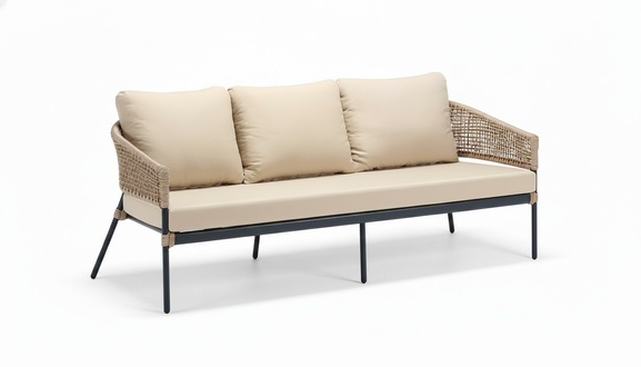 Dreisitzer RattanmÃ¶bel Garten Terrasse Sofa MÃ¶bel Balkon Couch Lounge