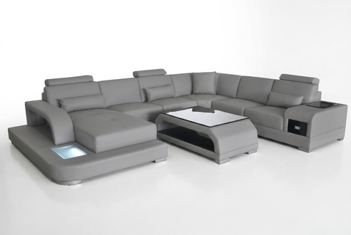 Eck Sofa Polster Couch Sitz Ecke Leder Garnitur Moderne U Form