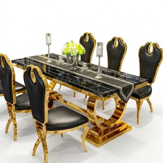 Edelstahl Esstisch Esszimmer Moderne Wohnzimmer KÃ¼che Tische Design Tisch Metall