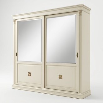Edler Schrank Luxus SchwebetÃ¼ren Design Schlaf Zimmer SchrÃ¤nke Kleider Massivholz neu