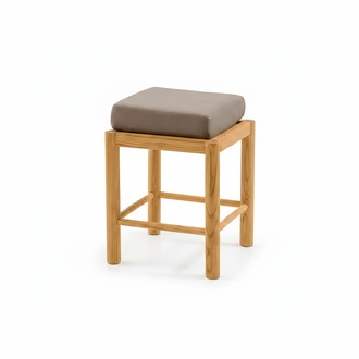 Eleganter brauner Holz Hocker modern vielseitig als Sitz- oder
