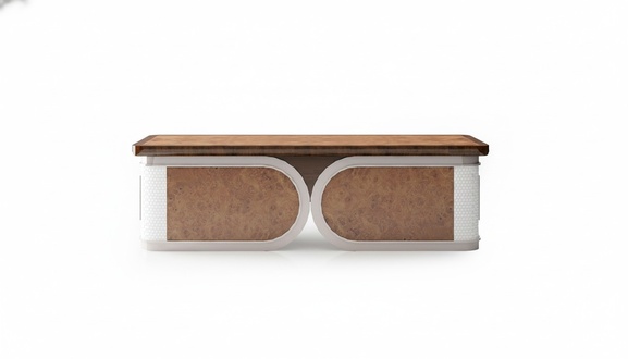 Eleganter Holztisch in Braun fÃ¼r modernes Home-Office