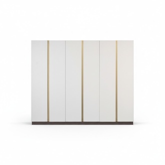 Eleganter weiÃer Holz-Kleiderschrank im stilvollen Design