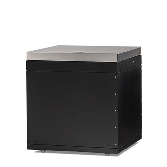 Elegantes AuÃenkÃ¼chenmodul aus Edelstahl in Schwarz fÃ¼r Garten