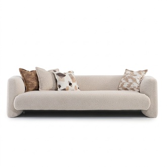 Elegantes Beiges Stoffsofa fÃ¼r Wohnzimmer und Flur