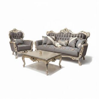 Elegantes Sofa mit Sessel Sofagarnitur Grau Relax 2tlg Wohnzimmer MÃ¶bel