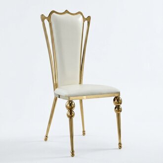 Esszimmer MÃ¶bel Designer WeiÃ-Goldener Stuhl Polster MÃ¶bel Modern Neu