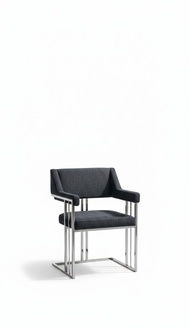 Esszimmer Stuhl Luxus Metall mit Textil StÃ¼hle Stil Modern Lehnstuhl