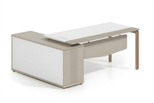 Exklusiver Eckschreibtisch Luxus Holz BÃ¼rotisch Designer Tisch WeiÃ Tische
