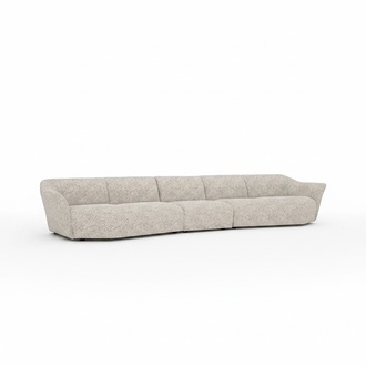 FÃ¼nfsitzer Sofa Couch 440cm Wohnzimmer WeiÃ Einrichtung Textil PolstermÃ¶bel