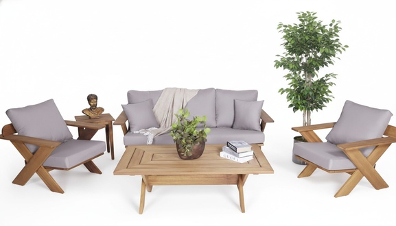 Garten MÃ¶bel Set 4tlg Sofagarnitur Couchtisch SitzmÃ¶bel Sessel TerrassenmÃ¶bel