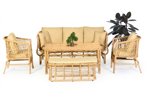 Garten MÃ¶bel SitzmÃ¶bel Sofagarnitur Terrasse Tisch Sofa Couch Set 5tlg. Moderne