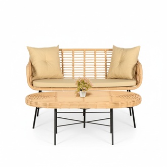 GartenMÃ¶bel Sofa 2 Sitzer Couchtisch SitzmÃ¶bel Sofagarnitur Terrasse Tisch Neu