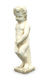 Wasserspieler Brunnen Figur Steinfigur fÃ¼r Garten Deko Teich Wasserspucker 6017