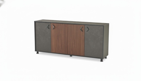 Grau-Braunes Sideboard LuxuriÃ¶se Arbeitszimmer MÃ¶bel Edie BÃ¼ro Anrichte