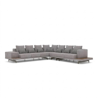 Grau Sofa Couch L-Form Designer Textil MÃ¶bel Polstersofa Wohnzimmer