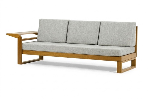 Grauer Dreisitzer Garten SitzmÃ¶bel Textil Sofa Edle Terrassen MÃ¶bel