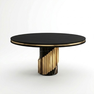 Hochwertiger Luxus Holz Designer Ess Tische Rund Tisch Italienische