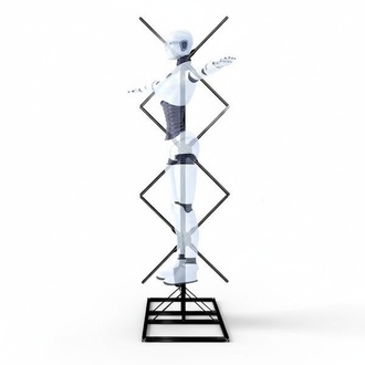 Hologramm WerbestÃ¤nder 3D-Werbung Werbefigur Moderator Host Holographic