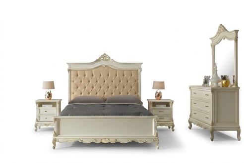 Italienische Barock Stil MÃ¶bel Schlafzimmer 5tlg. Set Bett Anrichte Nachttische