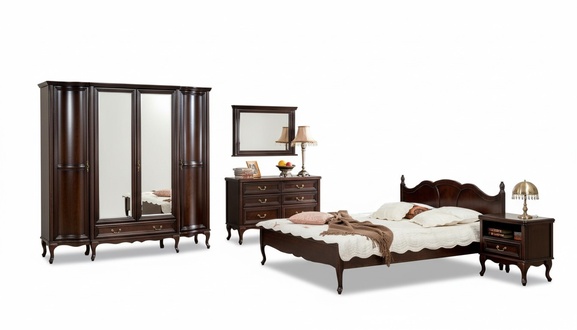 Italienische Stil Schlafzimmer Komplett MÃ¶bel Bett Nachttisch Schrank Kommode 1