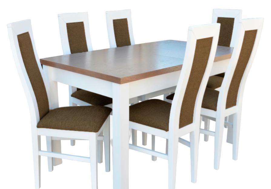 Luxus Esszimmer Set Garnitur 7tlg WeiÃ Holz MÃ¶bel Kommode 6x StÃ¼hle Sofort