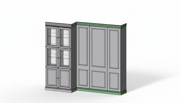 Klassische Abschlussleiste zum Paneel, Set L, R Element fÃ¼r Schrank System BA-26
