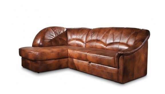 Klassische Ecksofa 100% Leder Wohnlandschaft Polster Sofa Couch Sitz