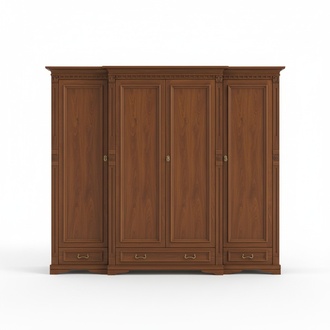 Klassische SchrÃ¤nke Schrank Schrankwand Kleiderschrank Massiv Kolonial Stil O4D
