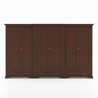 Klassische SchrÃ¤nke Schrank Schrankwand Kleiderschrank Massiv Kolonial Stil O6D