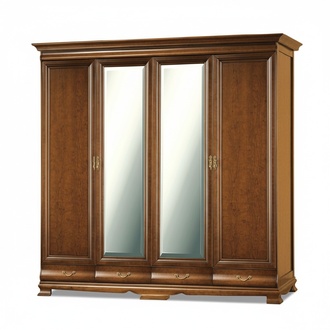 Klassische SchrÃ¤nke Schrank Holzschrank Schrankwand Kleiderschrank - Model N-4D