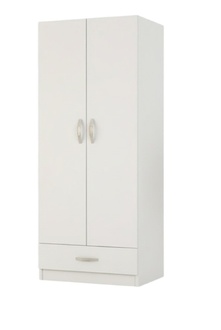 Kleiderschrank Schrank Wandschrank Garderobe Schlafzimmer Modern Braun 60cm