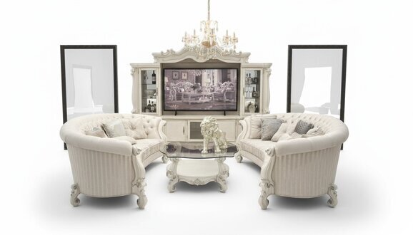 Komplett Set Sofagarnitur 4+4 Sitzer Designer Wohnlandschaft 2 tlg. Gruppe