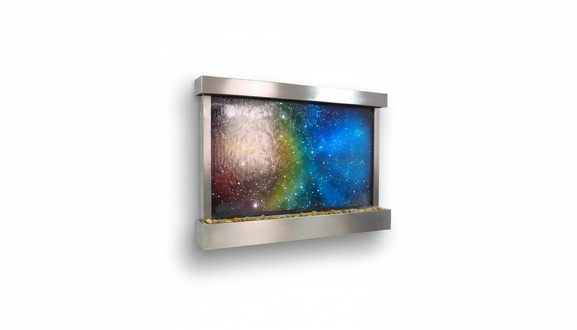 LED Wasserwand Designer Wasser SÃ¤ulen Wasserfall Bild Rahmen 145x97