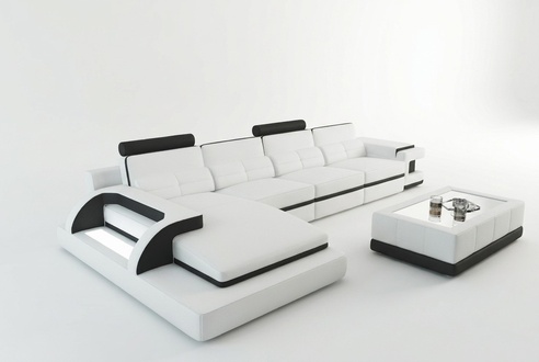 Ledersofa Ecksofa Polster Eck Garnitur Sofas Couchen Sofa Wohnlandschaft