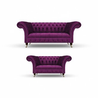 Lila Chesterfield Sofas Couchen 2tlg Wohnzimmer Luxus Textil MÃ¶bel Polstersofa
