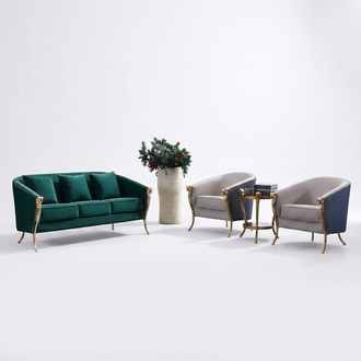 Luxus Sofagarnitur 3+1+1 Sitzer GrÃ¼ne SitzmÃ¶bel Wohnzimmer MÃ¶bel