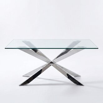 Luxus Tisch Design Esszimmer 180x90cm Esstische Glas MÃ¶bel Design Tische Neu