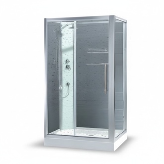 Luxusduschkabine Wellnessdusche Duschkabine Komfort-Dusche Duschbox 120x90 cm