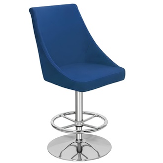 Modern Hochwertig Blau Stuhl Designer Barhocker Textil Luxus MÃ¶bel neu