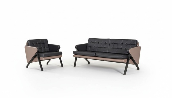 Moderne Sofagarnitur Luxus Zweisitzer Sessel Polster Design ArbeitsmÃ¶bel 2+1