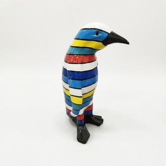 pinguin figur abstrakte figuren statuen moderne bunt bemalt neu 120cm
