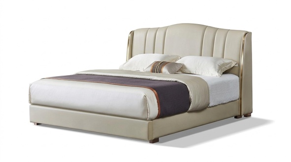 Polsterbett Doppelbett Designer Bett Schlafzimmer Ehebett Lederbett Neu