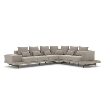 PolstermÃ¶bel Grau Designer Ecksofa L-Form Textil Sofa Wohnzimmer