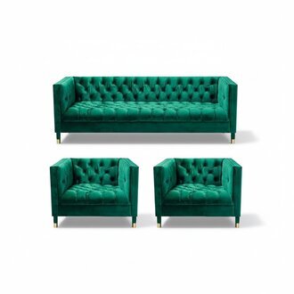 PolstermÃ¶bel Wohnzimmer Set 3tlg Luxus Chesterfield Garnitur Einrichtung